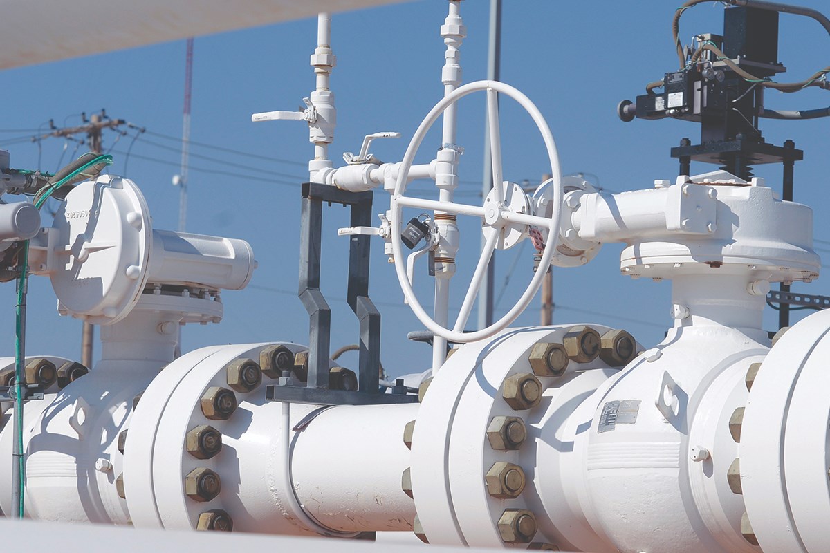A relevant stock photo of a ball valve in a typical setting.