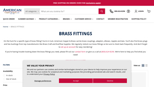 American Copper & Brass - Brass Fittings