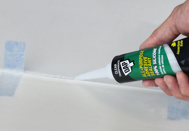 A relevant stock photo of adhesive silicone in a typical setting.