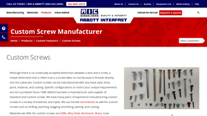 AIC Fasteners - Custom Screws
