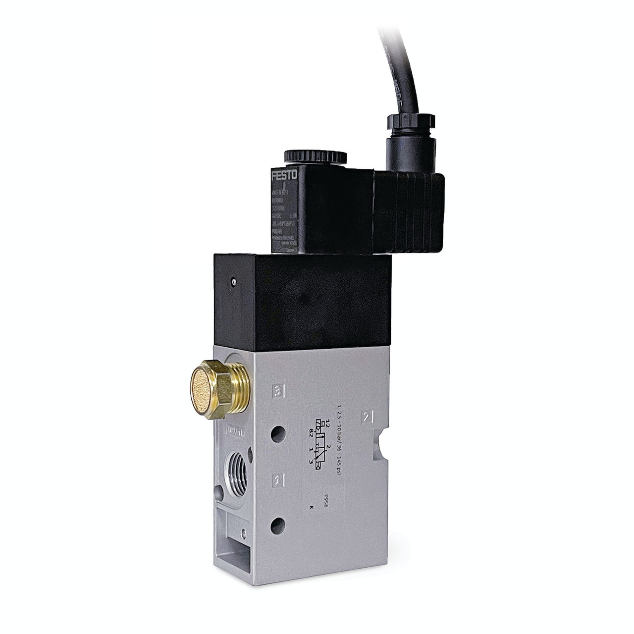 A relevant stock photo of air solenoid in a typical setting.