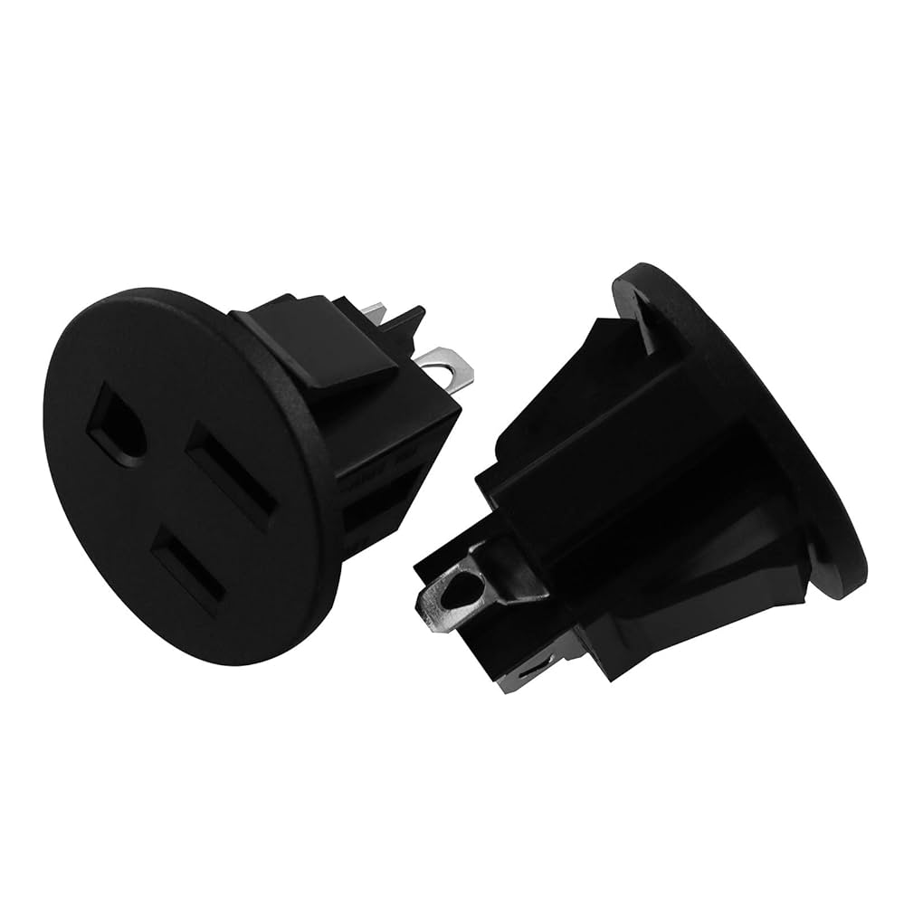 A relevant stock photo of american power socket type in a typical setting.
