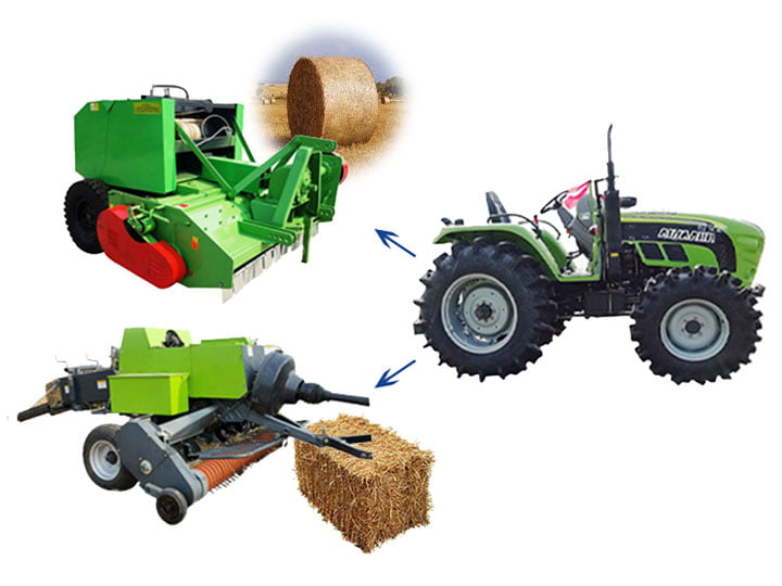 A relevant stock photo of baler machinery in a typical setting.