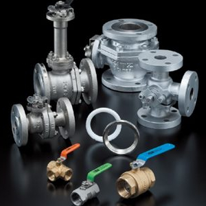 A relevant stock photo of ball valves in a typical setting.