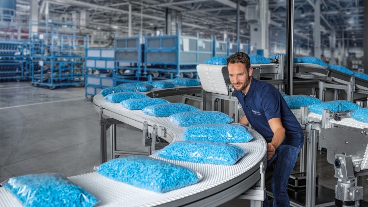 A relevant stock photo of belt conveyor systems in a typical setting.