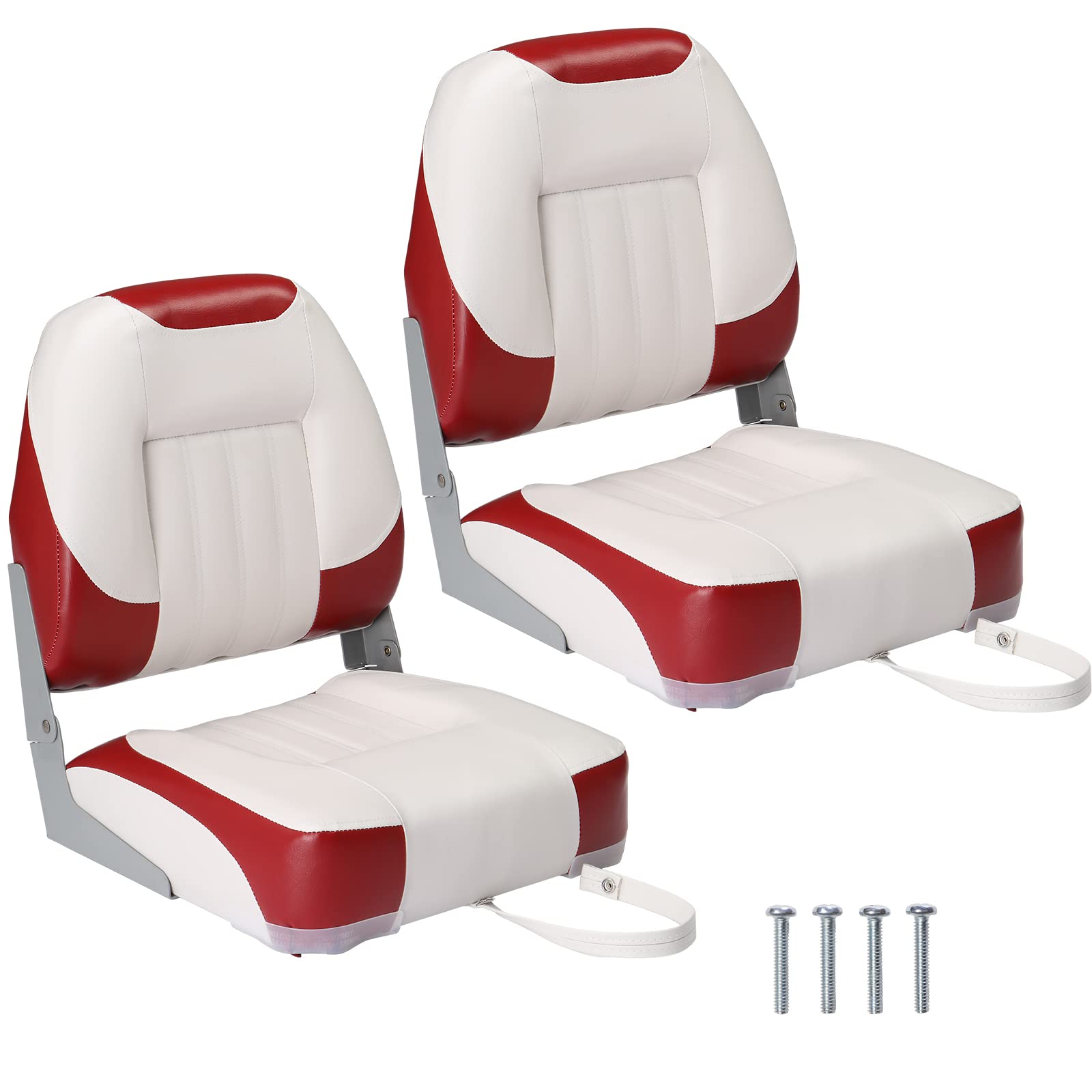 A relevant stock photo of boat seats in a typical setting.