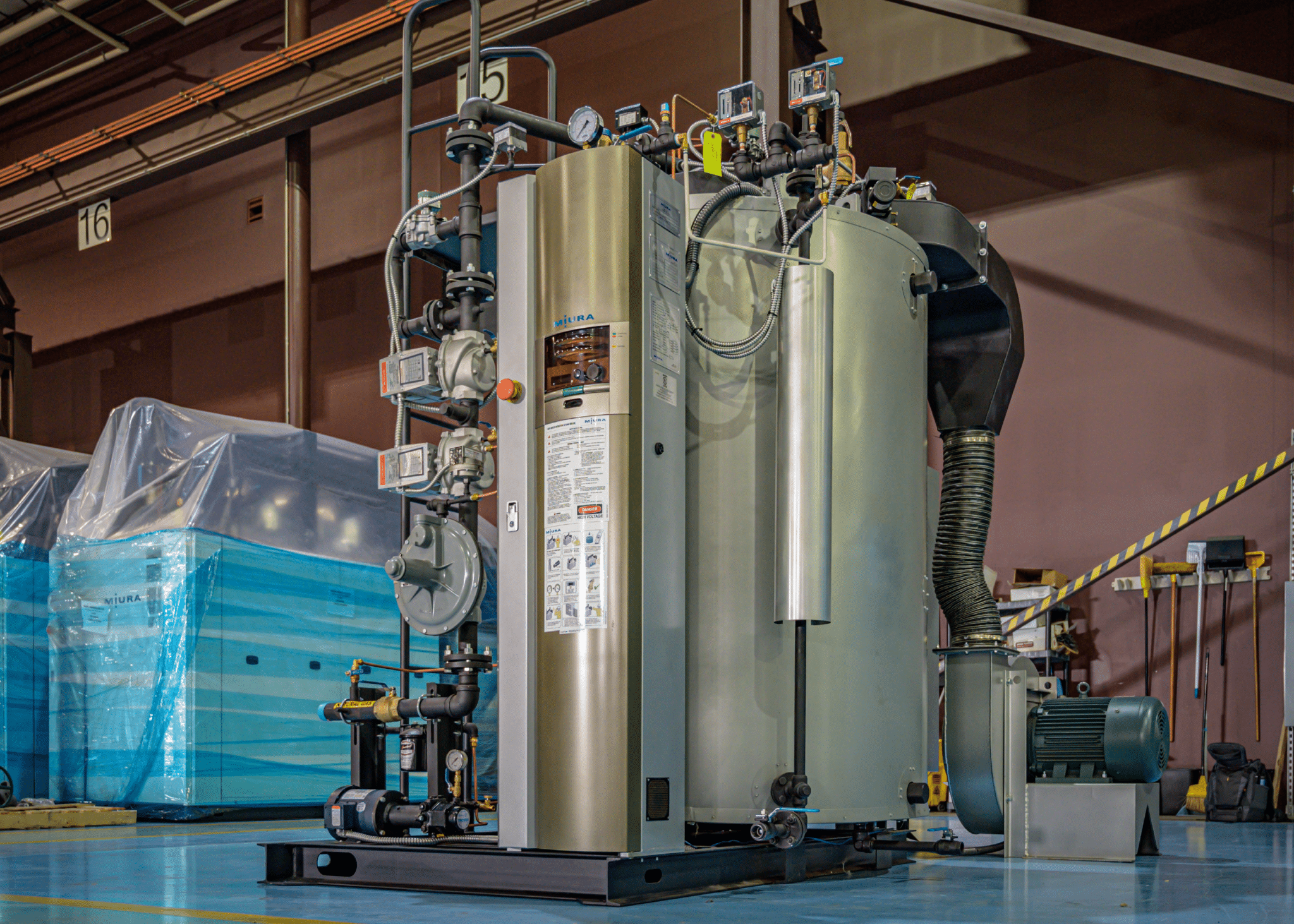 A relevant stock photo of boiler steam boiler in a typical setting.