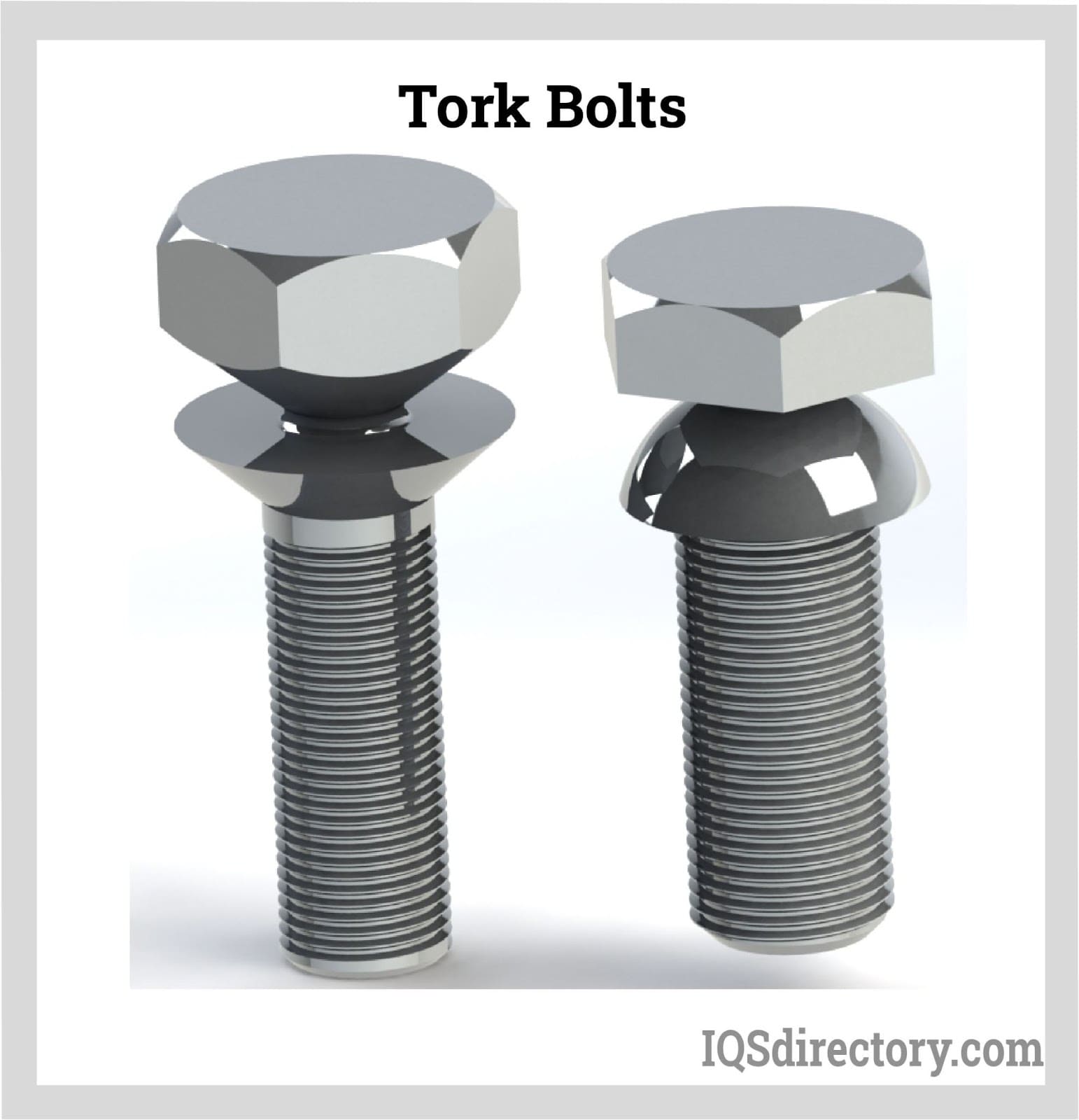 A relevant stock photo of bolt types in a typical setting.