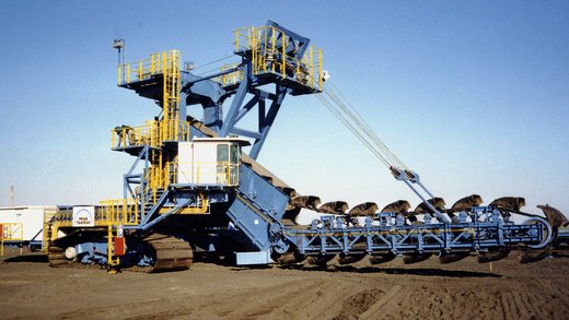 A relevant stock photo of bucket chain in a typical setting.