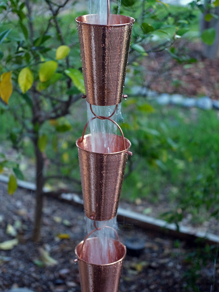 A relevant stock photo of bucket chain in a typical setting.