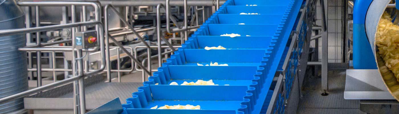 A relevant stock photo of bucket conveyor in a typical setting.