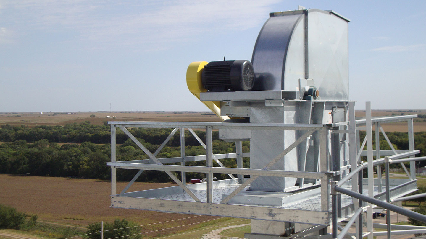 A relevant stock photo of bucket elevator in a typical setting.