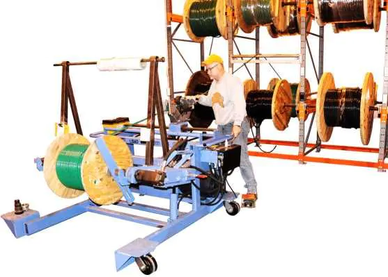 A relevant stock photo of cable reeling in a typical setting.