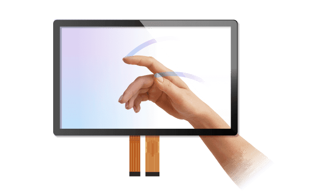 A relevant stock photo of capacitive touch screen in a typical setting.