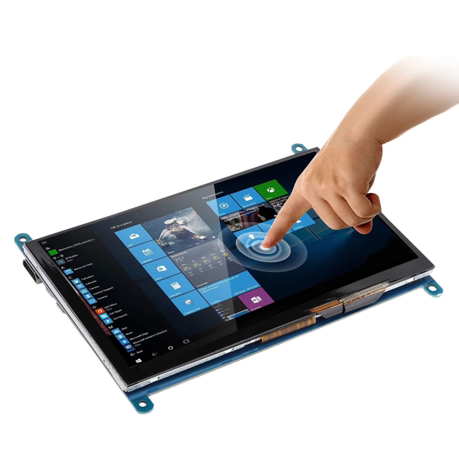 A relevant stock photo of capacitive touch screen in a typical setting.