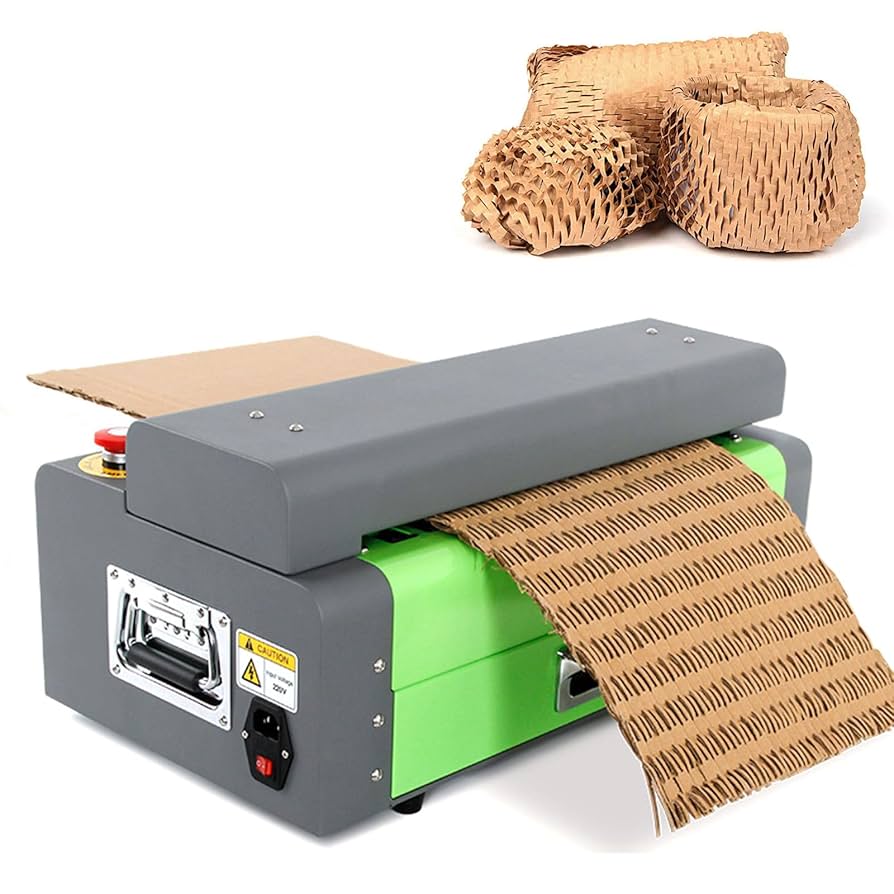 A relevant stock photo of cardboard shredder machine in a typical setting.