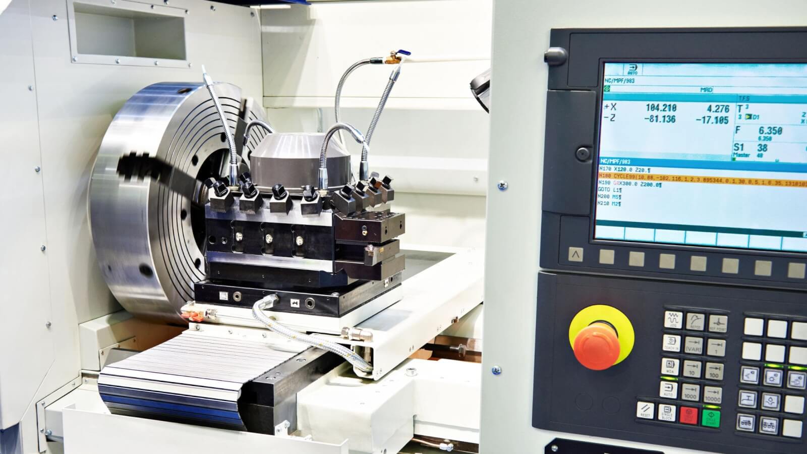 A relevant stock photo of cnc machine g code in a typical setting.