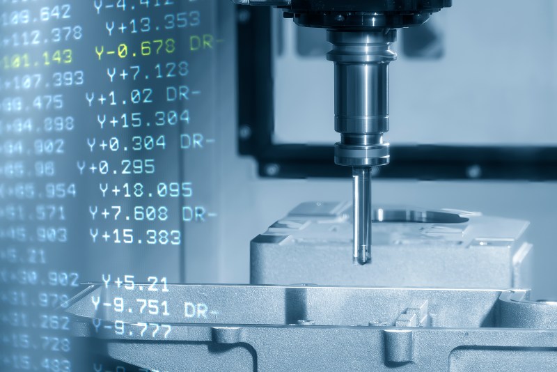 A relevant stock photo of cnc machine g code in a typical setting.