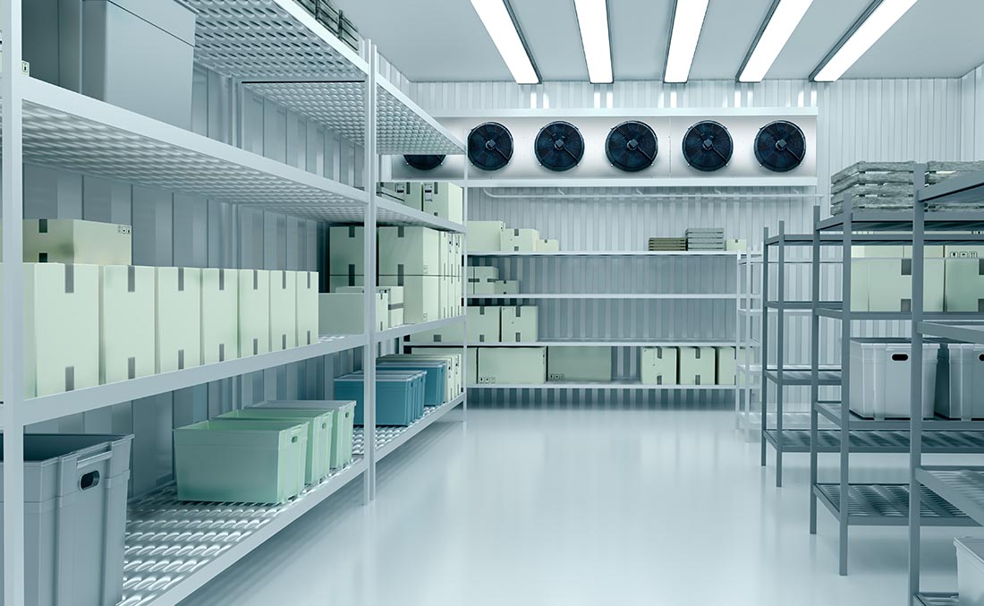 A relevant stock photo of cold room in a typical setting.