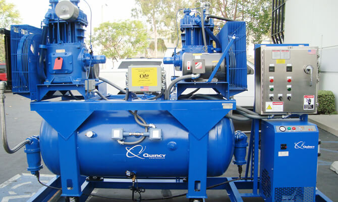 A relevant stock photo of compressor in industry in a typical setting.