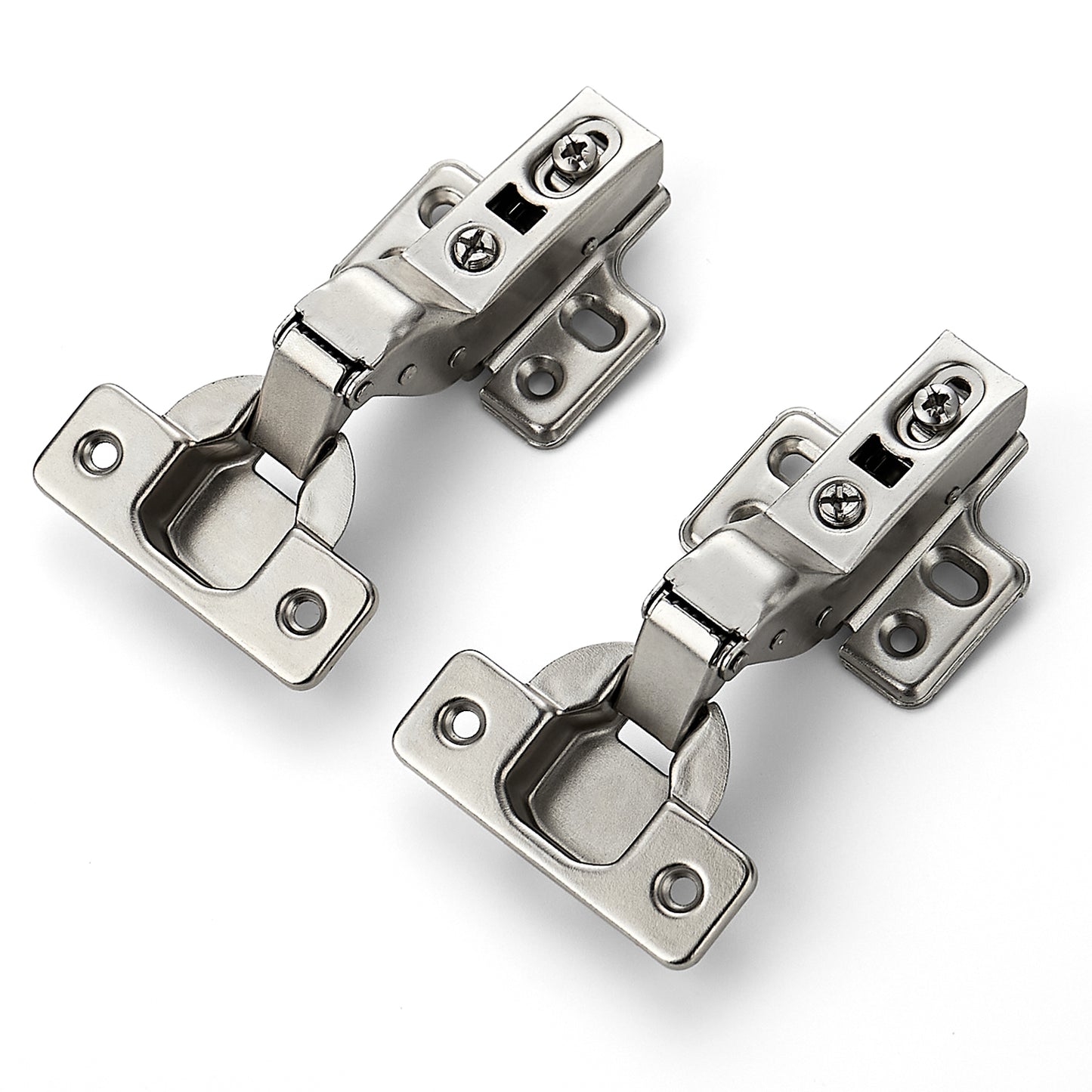 A relevant stock photo of concealed cabinet hinges in a typical setting.