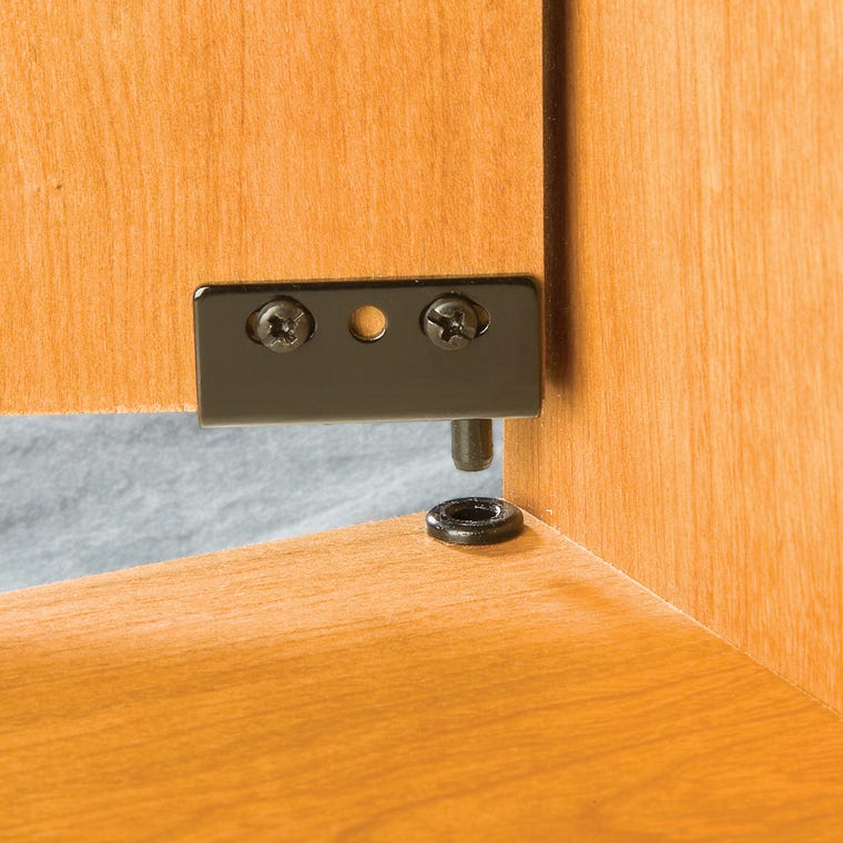 A relevant stock photo of concealed hinges in a typical setting.