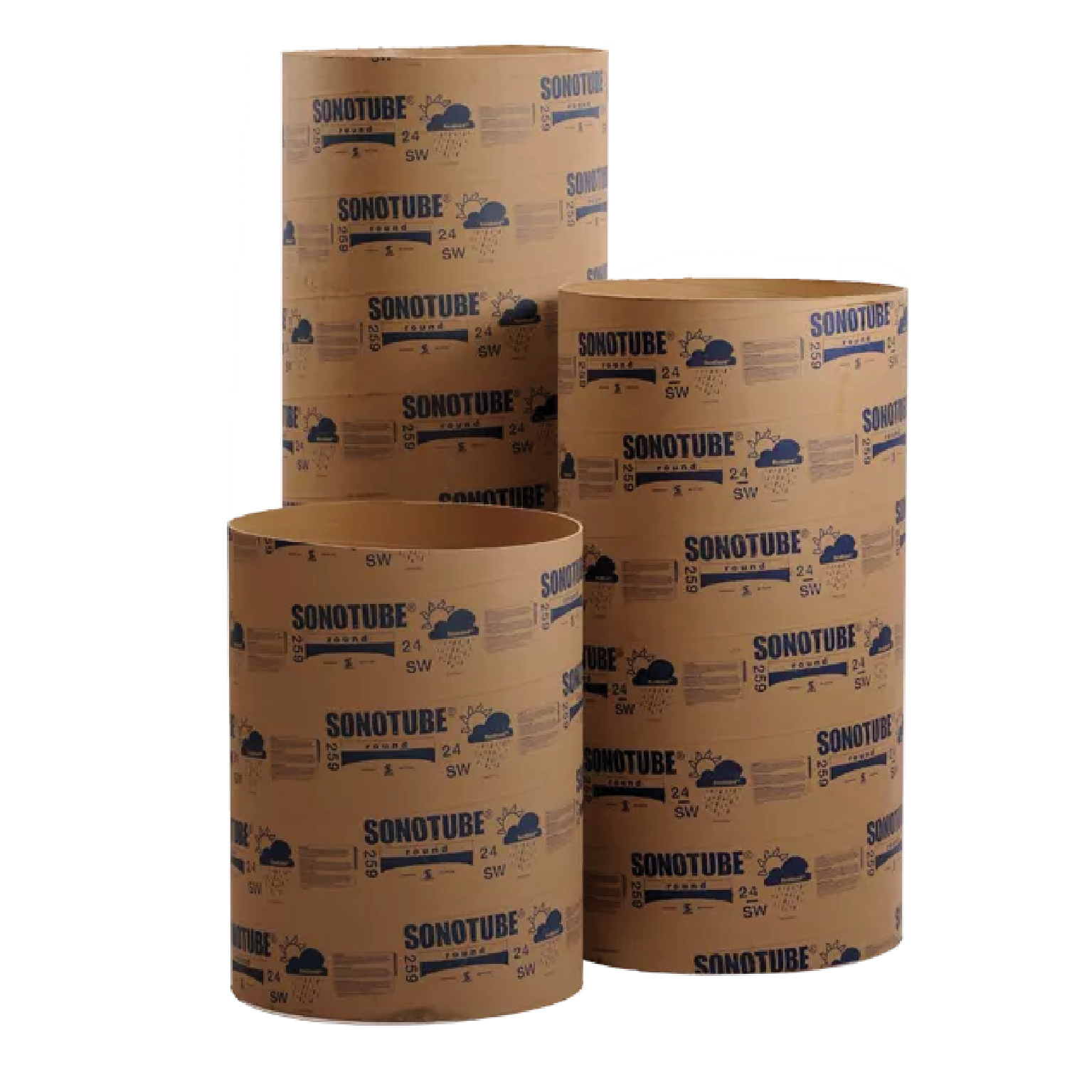 A relevant stock photo of concrete form tubes in a typical setting.
