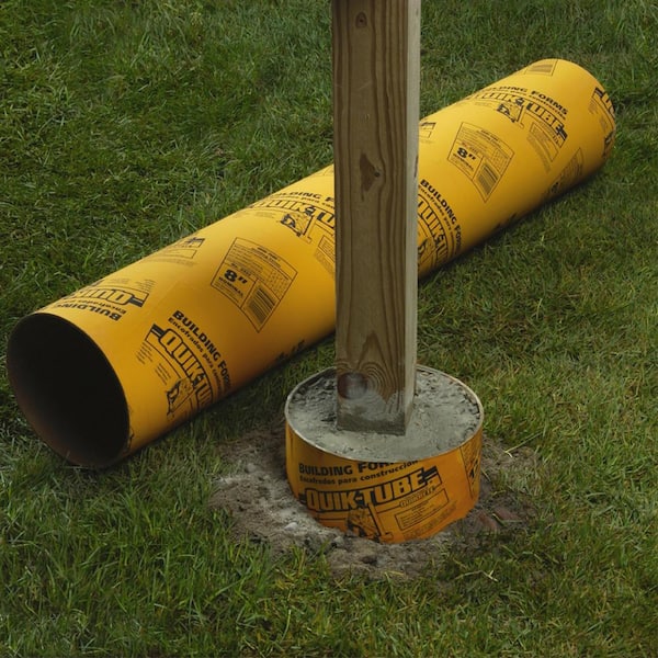 A relevant stock photo of concrete form tubing in a typical setting.