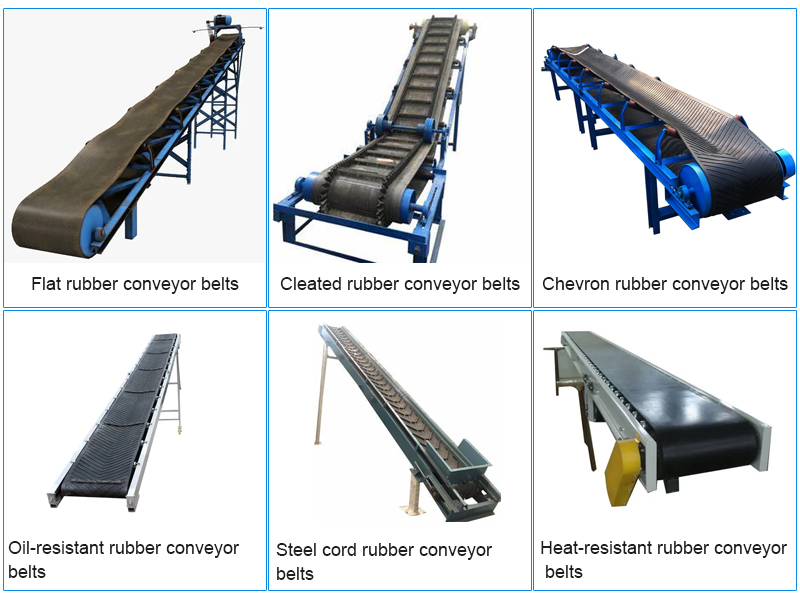 A relevant stock photo of conveyor belt types in a typical setting.