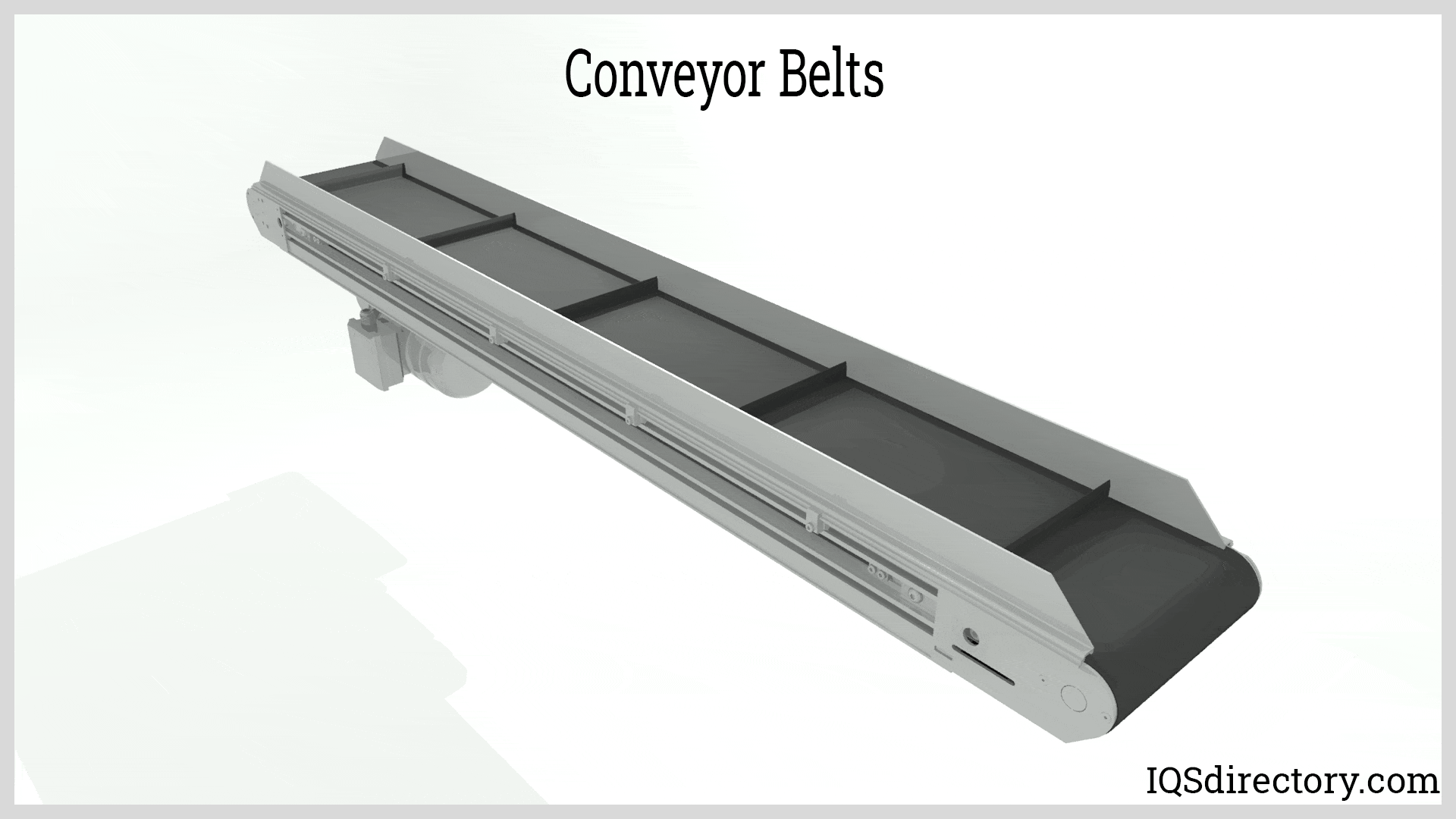 A relevant stock photo of conveyor belt types in a typical setting.
