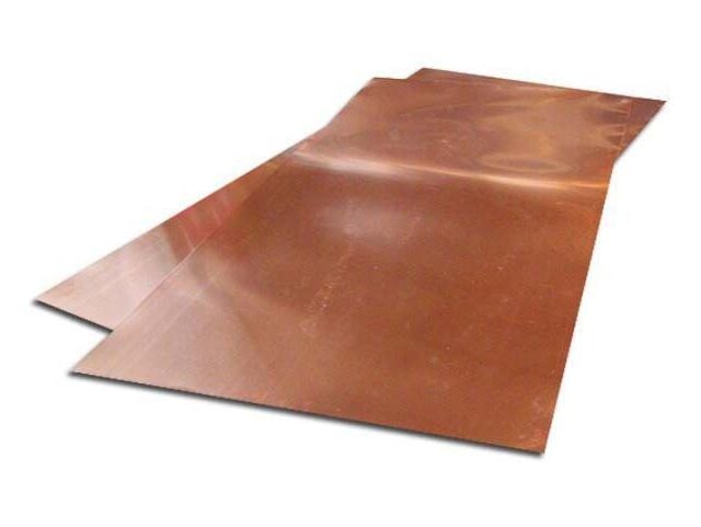 A relevant stock photo of copper sheeting in a typical setting.