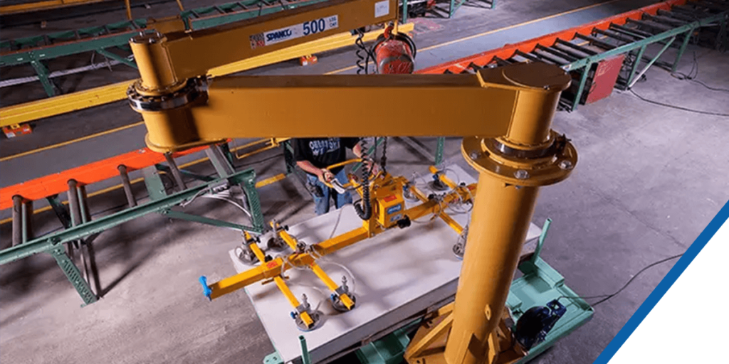 A relevant stock photo of crane jib in a typical setting.