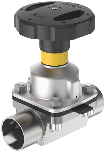 A relevant stock photo of diaphragm valve in a typical setting.