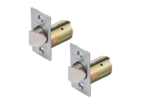 A relevant stock photo of door latch types in a typical setting.