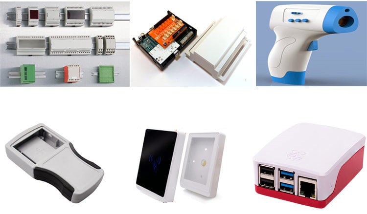 A relevant stock photo of electronic housings in a typical setting.