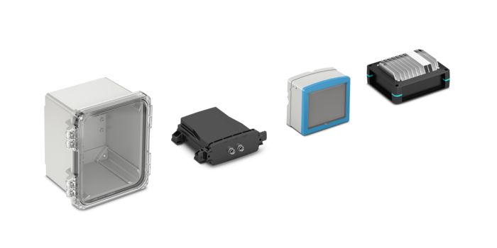 A relevant stock photo of electronic housings in a typical setting.