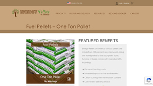 Energy Pellets of America - 1 Ton Pallet Fuel Pellets