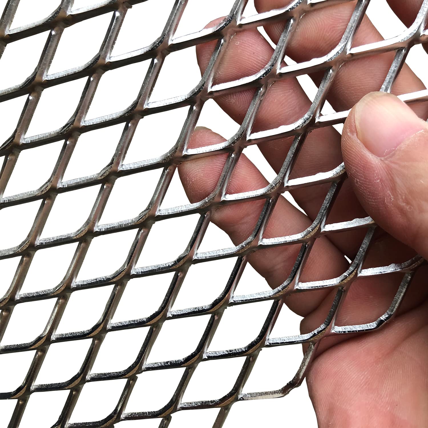 A relevant stock photo of expanded metal mesh in a typical setting.