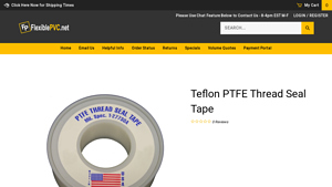 Flexible PVC - Teflon PTFE Thread Seal Tape