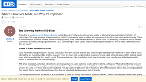 Electric Bike Review - Market Insights