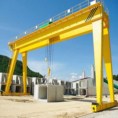 A relevant stock photo of gantry cranes in a typical setting.
