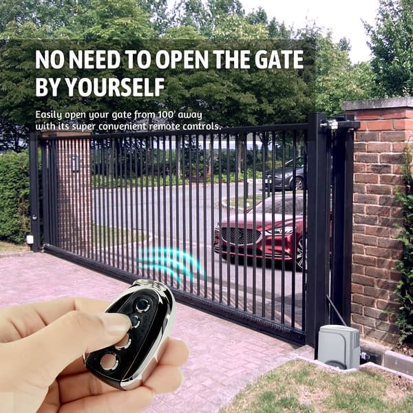 A relevant stock photo of gate opener in a typical setting.