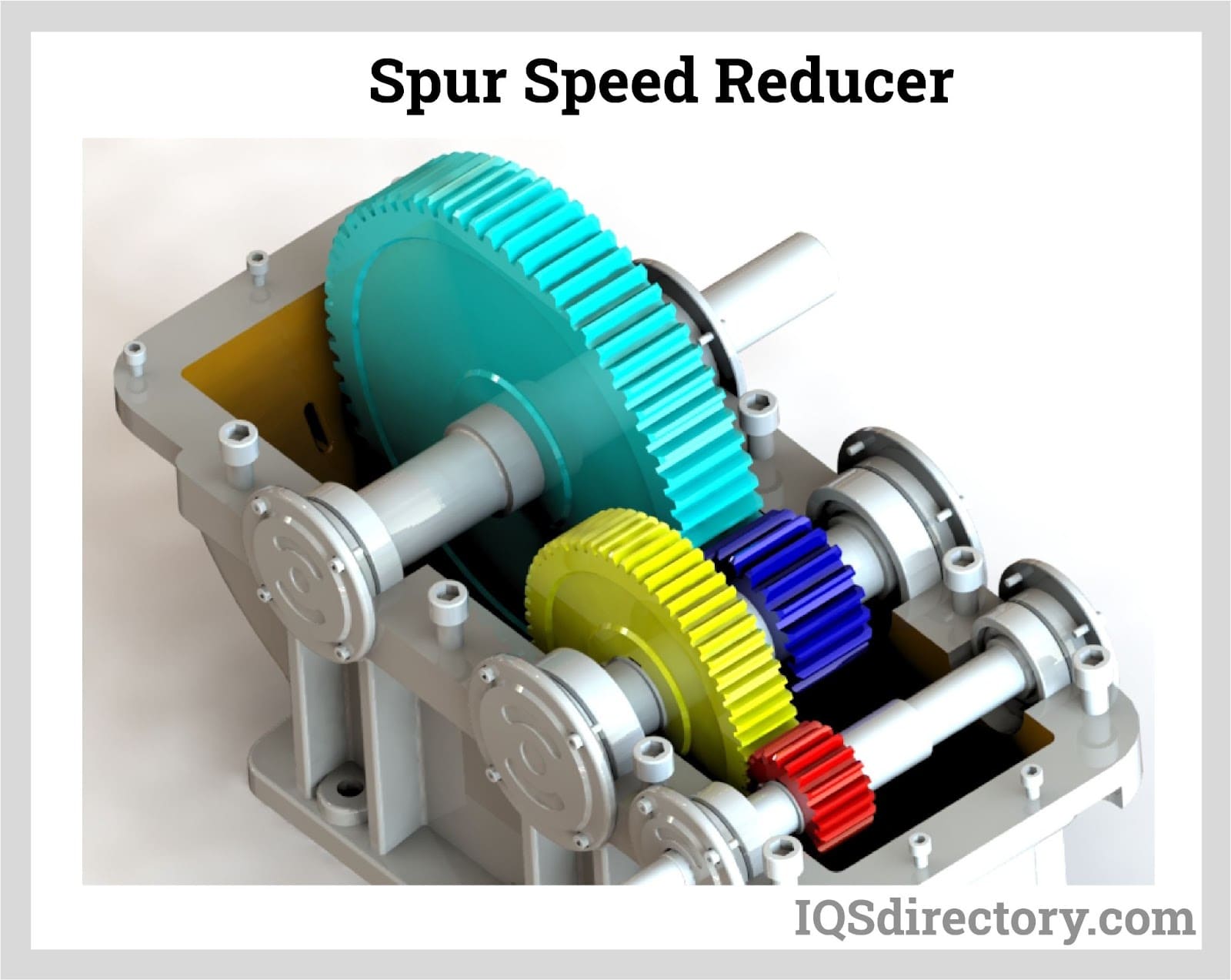 A relevant stock photo of gear reducers in a typical setting.