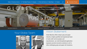 Globe Machine - Custom Systems for Pulp and Paper Industry