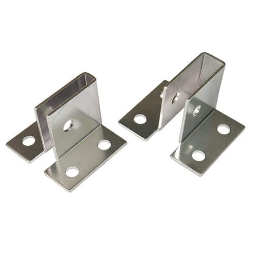 A relevant stock photo of hardware brackets in a typical setting.