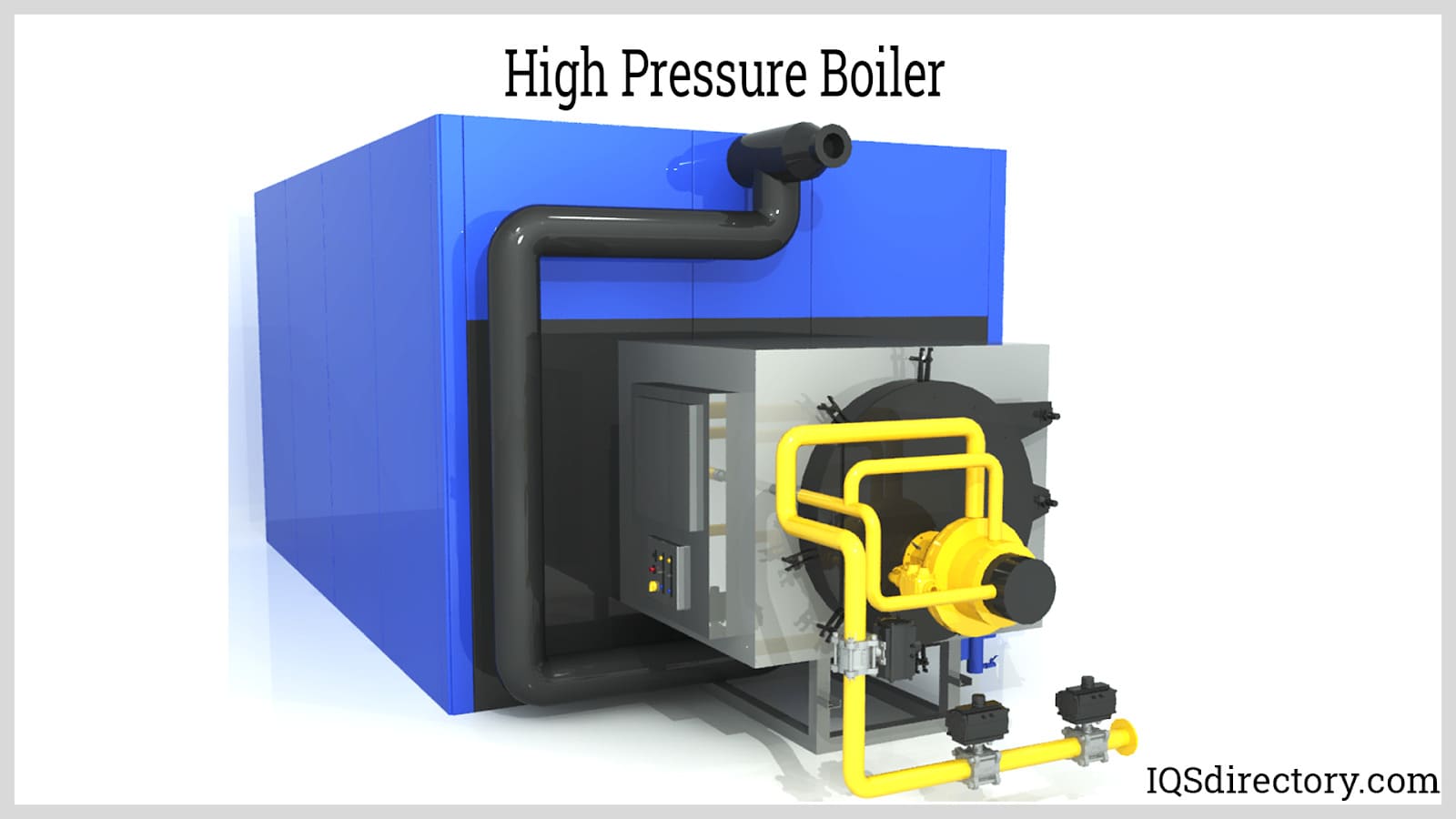 A relevant stock photo of high pressure boiler in a typical setting.