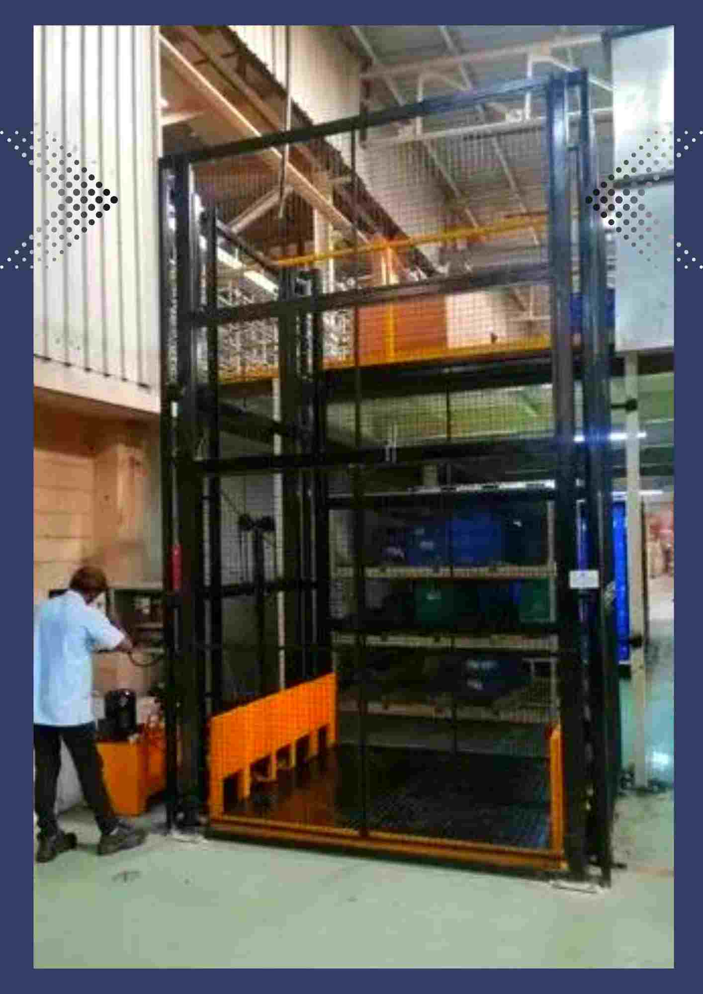 A relevant stock photo of hydraulic lift in a typical setting.