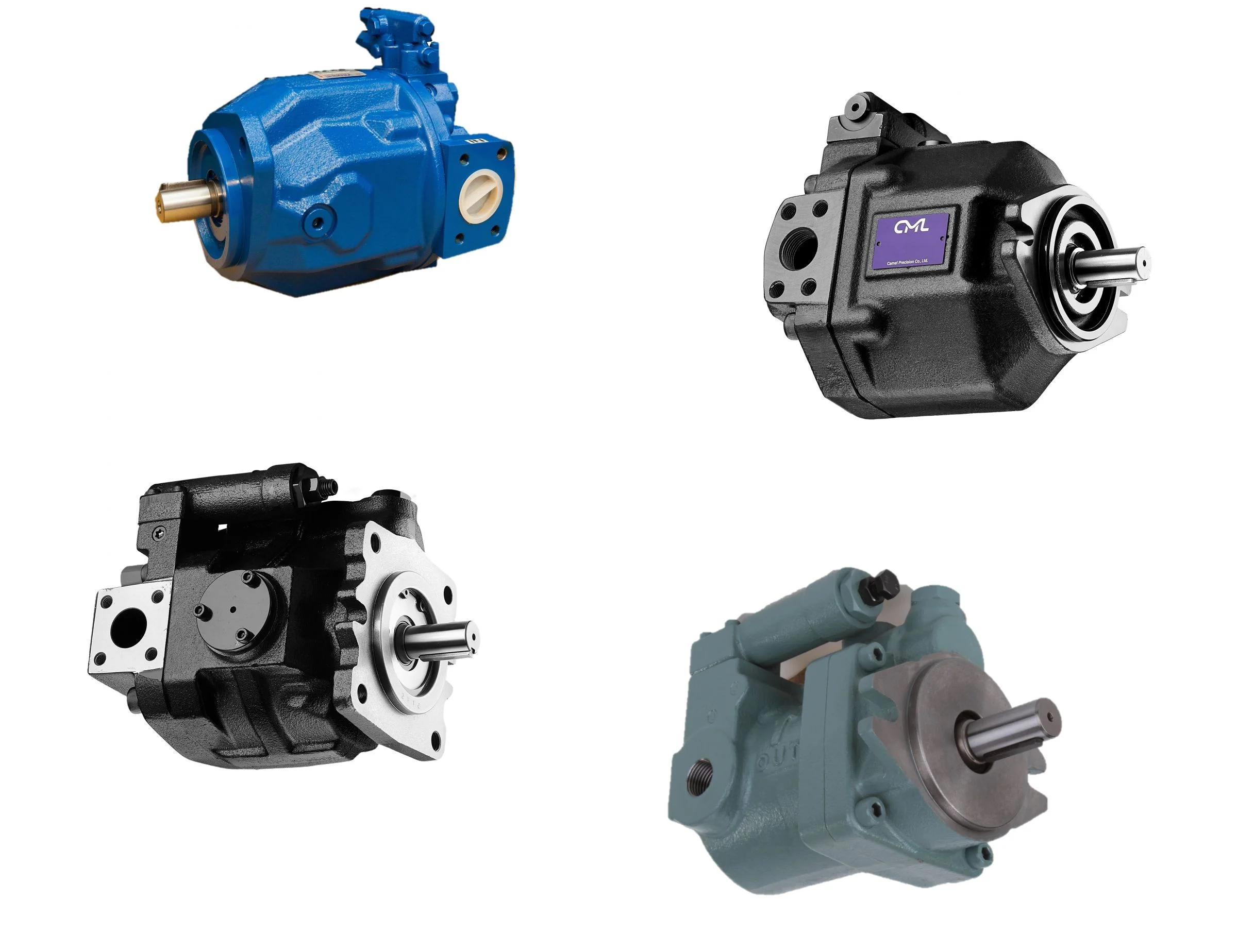 A relevant stock photo of hydraulic piston pump in a typical setting.