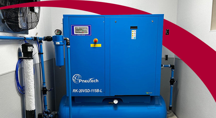 Illustrative example of industrial air compressor for sale from Google Search