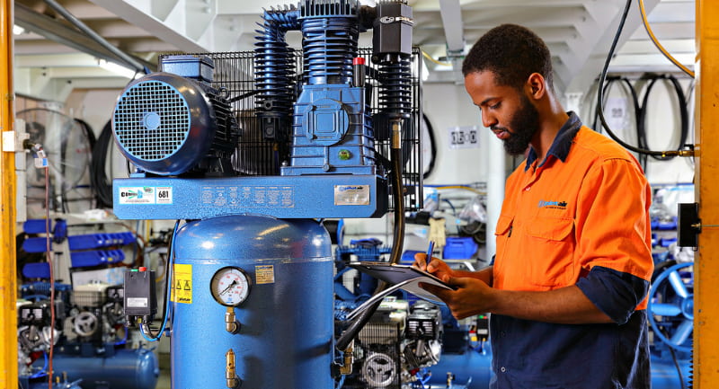 Illustrative example of industrial air compressor service from Google Search